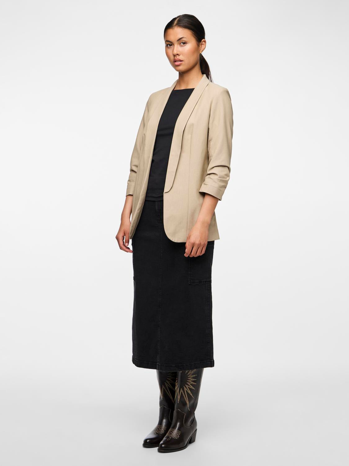 PCBOSELLA Blazer - White Pepper